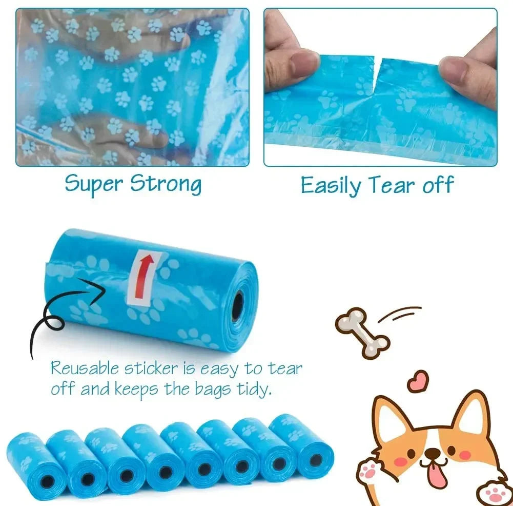 Premium Pet Waste Disposal Bags - Available in Solid Colors and Prints for Convenient Dog Walking and Home Use