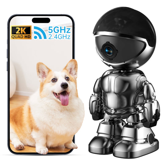 3MP Smart Robot IP Camera with WiFi - HD Home Security and Baby Monitor with Remote Control