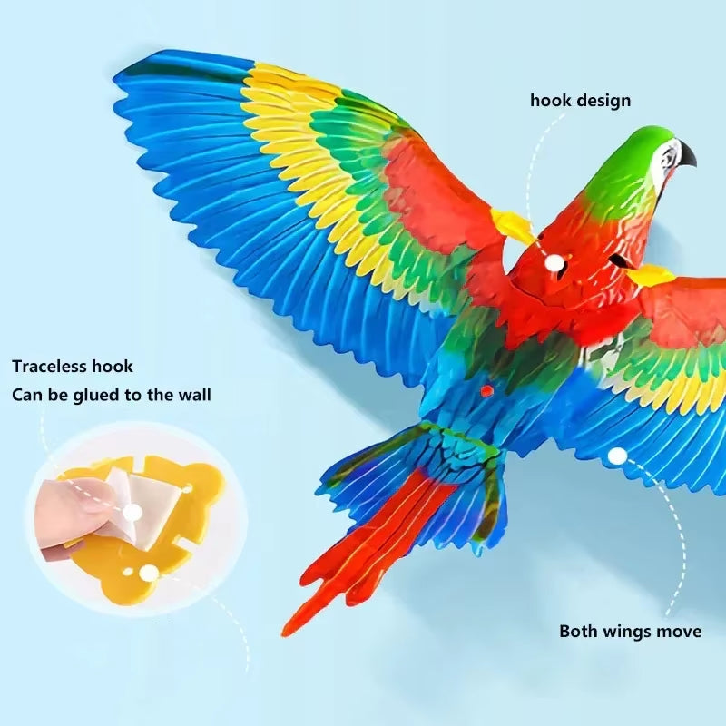 Interactive Electric Bird Cat Toy with Teaser Stick and Scratching Rope