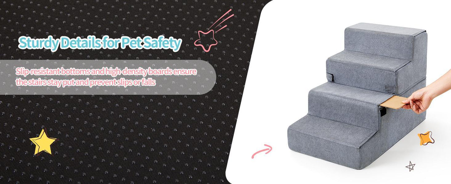 Four-step Dog Bed Indoor Non-slip  Ramp