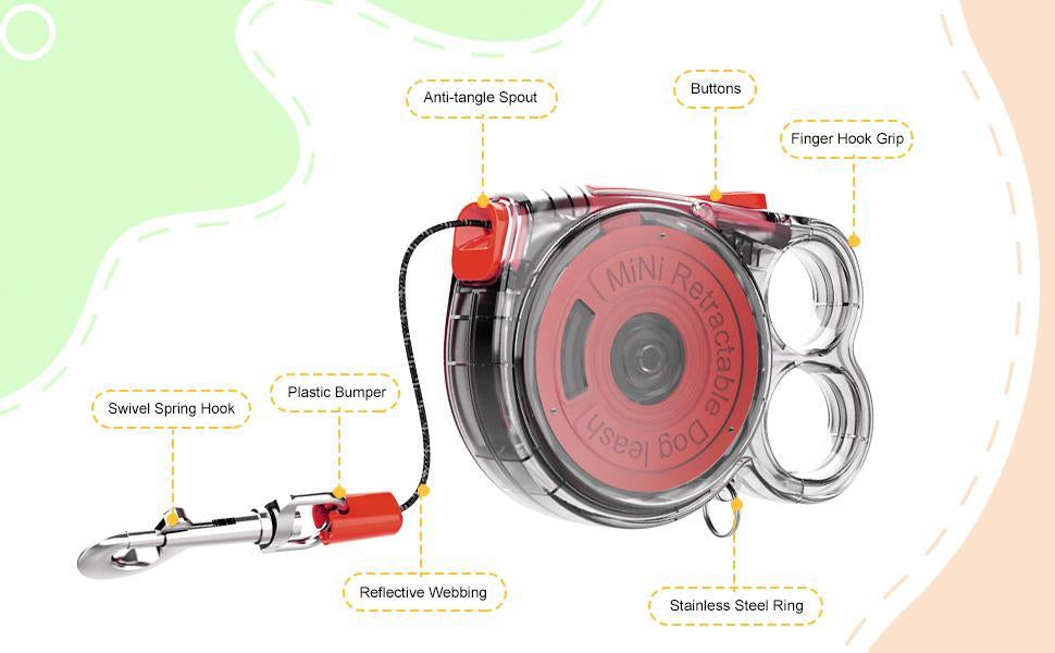 Mini Retractable Dog Leash