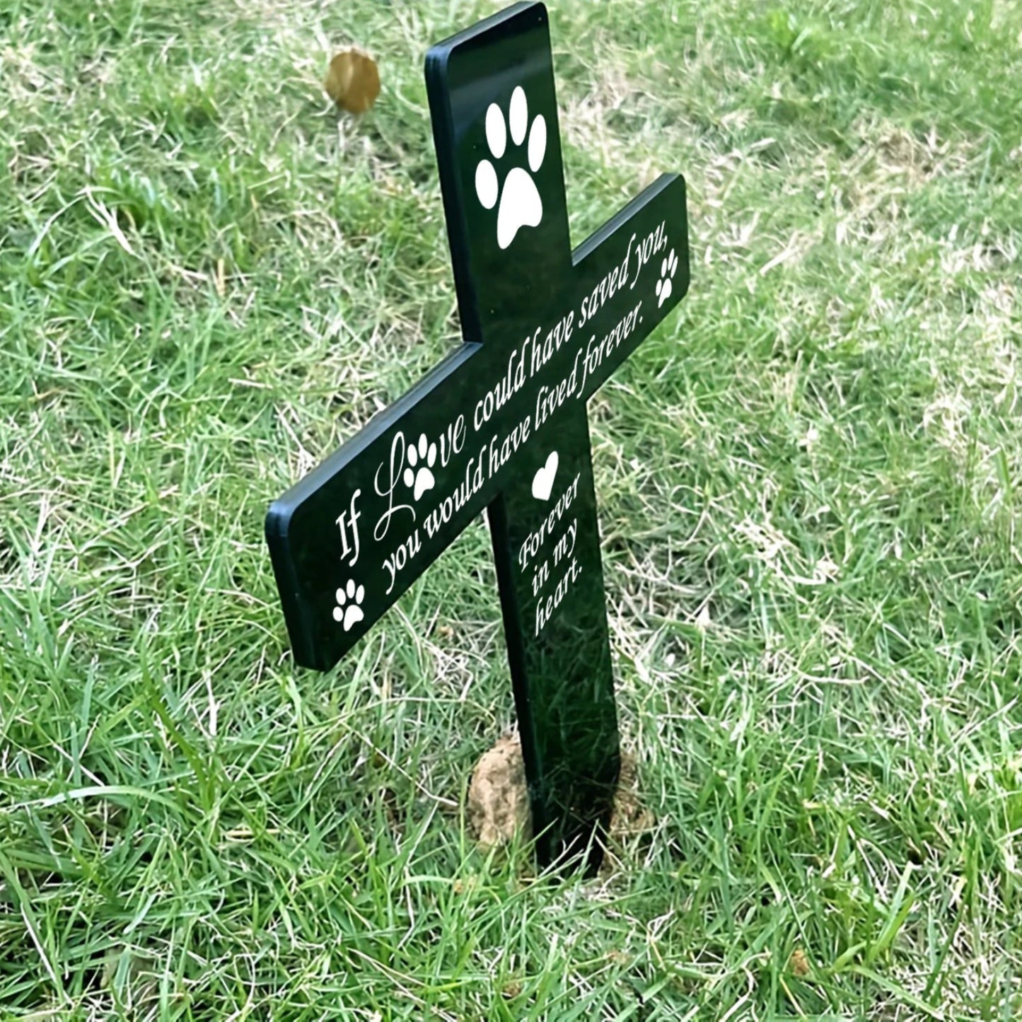 Outdoor Dog Memorial Plaque - Durable Waterproof Acrylic Grave Marker and Sympathy Garden Stake
