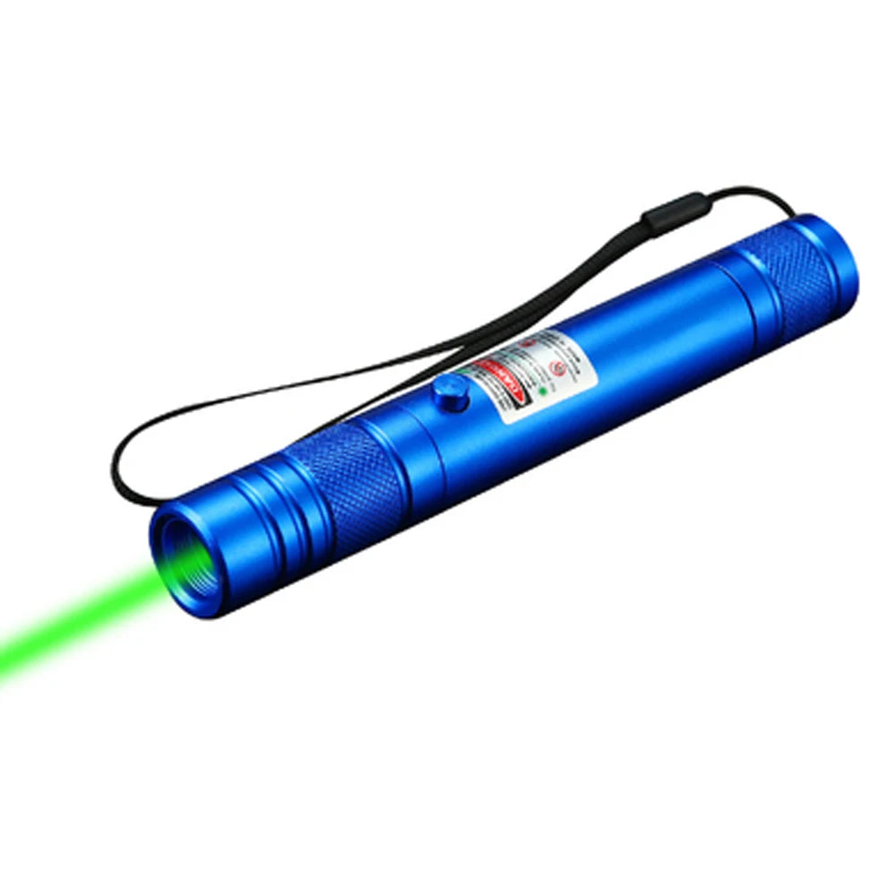2-in-1 Portable Cat Laser Pointer and LED Training Torch - Green Flashlight Toy