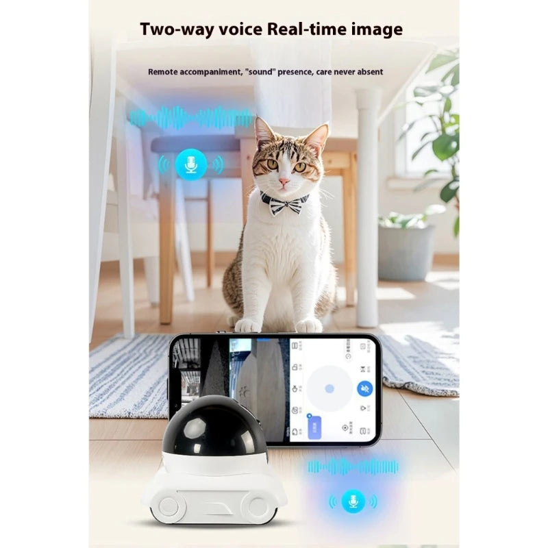 Advanced Real-Time Security Camera for Pets with 1080P Live Streaming and Two-Way Audio Communication