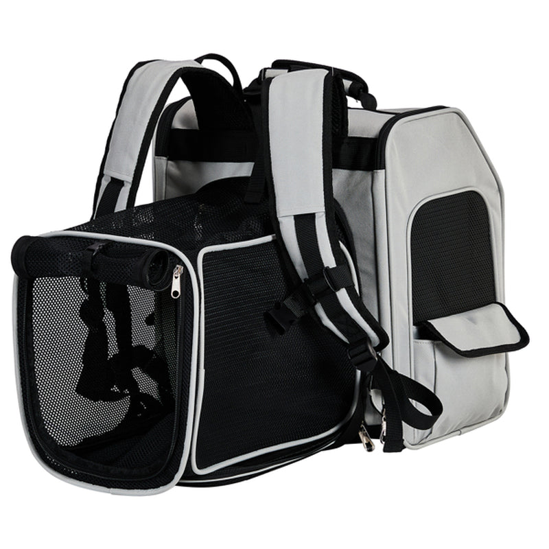 Premium Expandable Pet Carrier Backpack for Cats and Dogs, Breathable Mesh Travel Solution for Small Pets up to 26 lbs