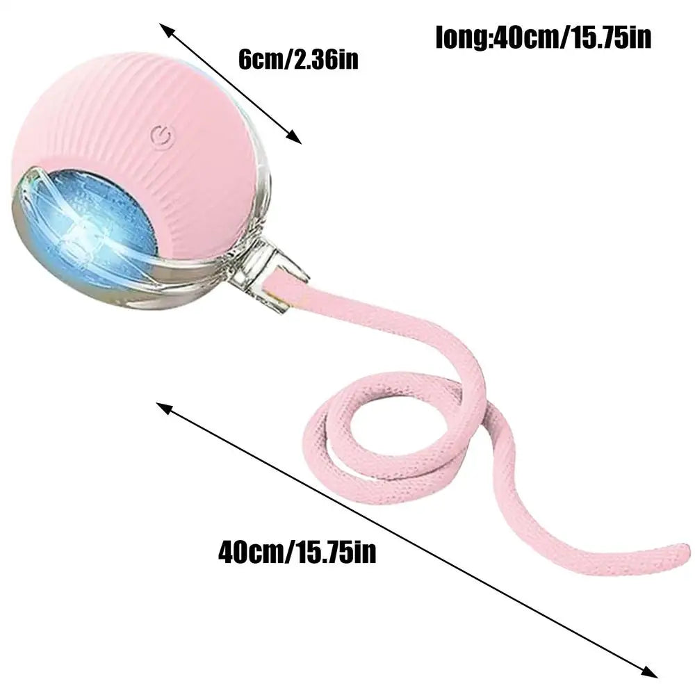 Automatic Rolling Ball Interactive Cat Toy with Rechargeable Tail and Intelligent Mouse Features