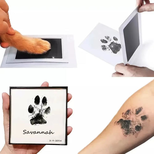 Paw Print Clean Touch Ink Pad - Inkless Pet Keepsake Kit for Nose and Paw Print Impressions