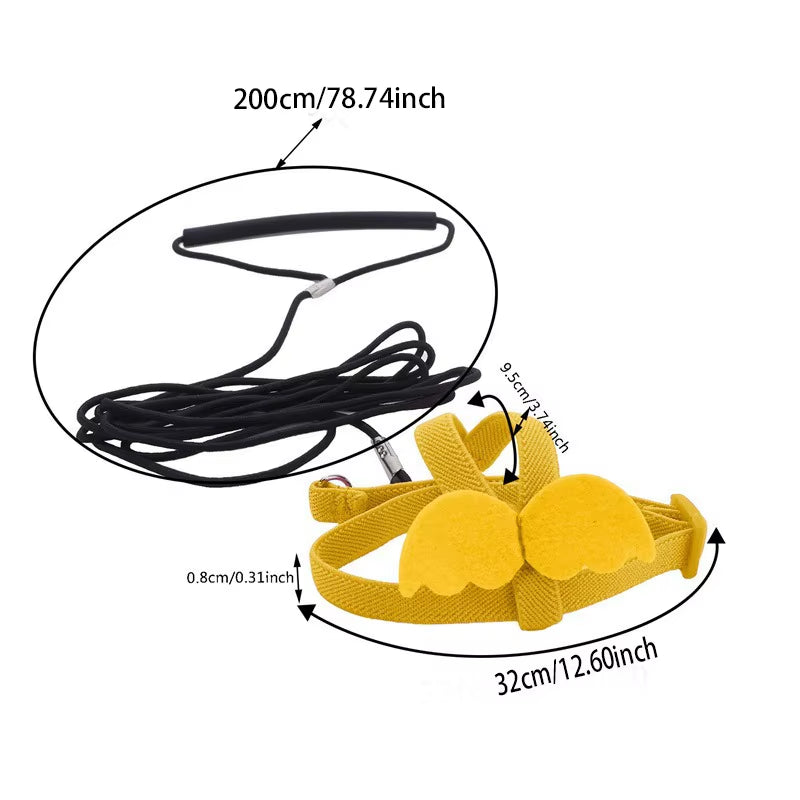 Parrot Flight Harness and Leash for Outdoor Training - Ideal for Cockatiels, Macaws, and Budgerigars