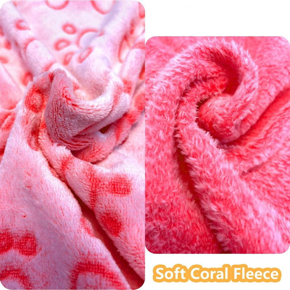 Premium Ultra-Soft Paw Print Dog Blanket - Machine Washable Cozy Pet Pillow Pad for Indoor and Outdoor Use - Ideal for Small to Large Pets
