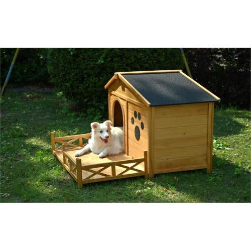 Wooden Dog House With Porch