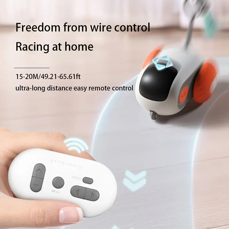 Smart Gravity Cat Toy Vehicle - Autonomous Drive with Advanced Obstacle Avoidance and Infrared Sensor for Indoor Play