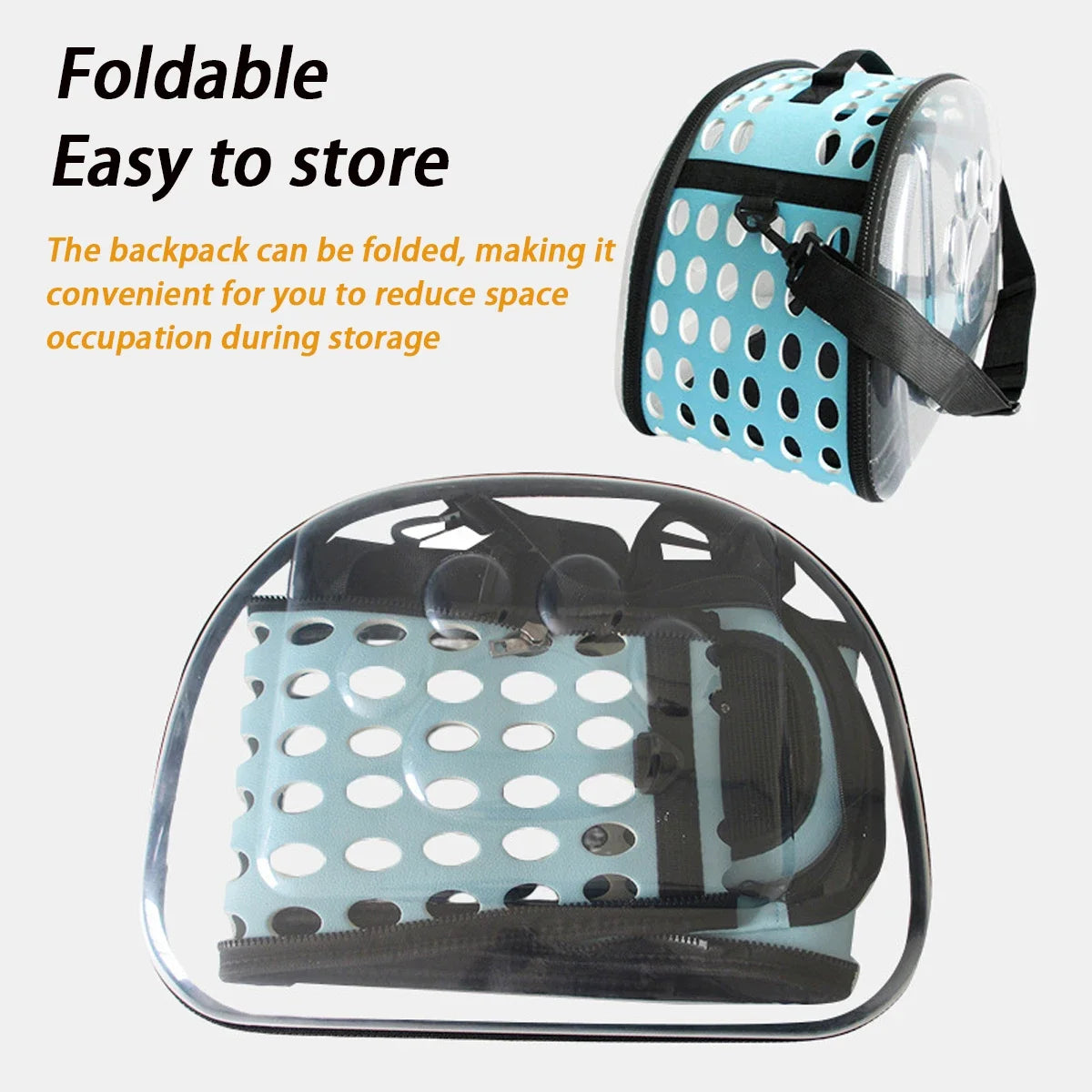 Premium Pet Shoulder Carrier for Cats and Dogs - Breathable Travel Handbag with Transparent Capsule Design and Convenient Shoulder Strap