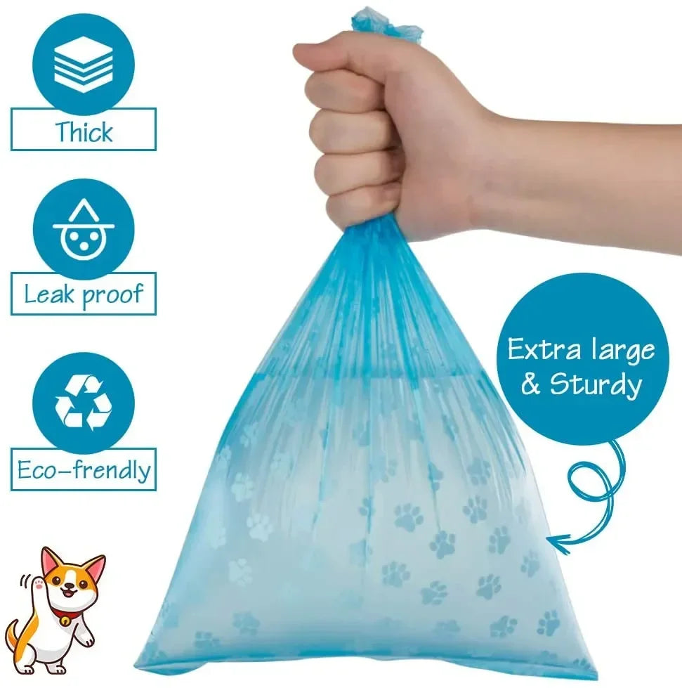Premium Pet Waste Disposal Bags - Available in Solid Colors and Prints for Convenient Dog Walking and Home Use