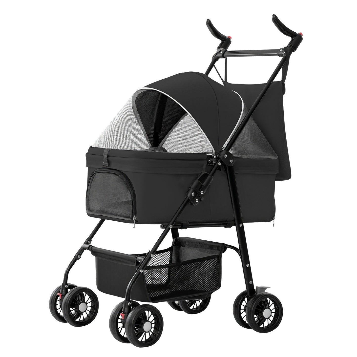 Pet Stroller Foldable Carrier Strolling Cart