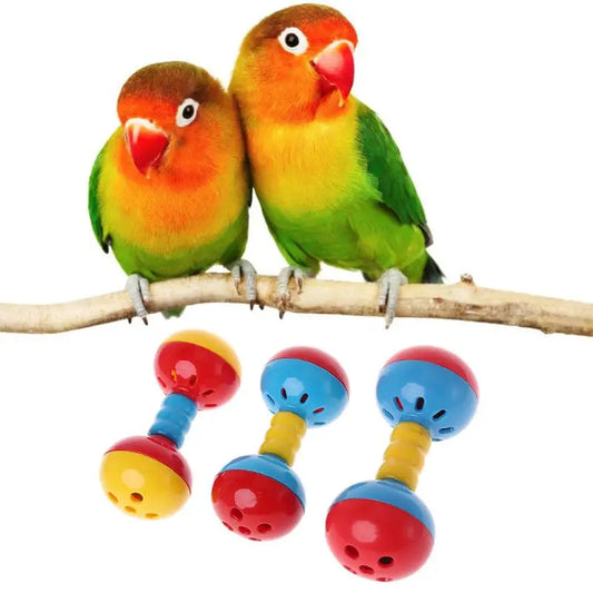 Engaging Interactive Dual Balls Parrot Toy for African Greys, Cockatoos, and Small to Medium Parrots - Colorful and Stimulating Playtime Experience