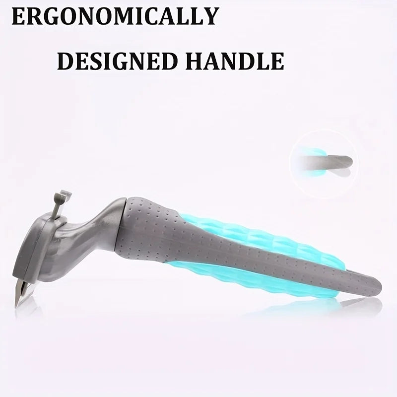 Professional Pet Thinning Comb for Dogs and Cats - Large Knotting Knife and Fur Removal Tool