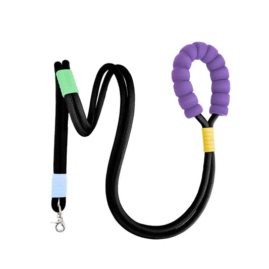 59-Inch Versatile Pet Dog Crossbody Leash with Durable Nylon Rope and Ergonomic PVC Foam Handle