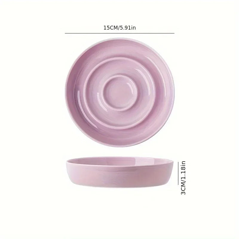 Ceramic Slow Feed Bowl for Cats and Small Dogs - Anti-Choking Pet Accessory