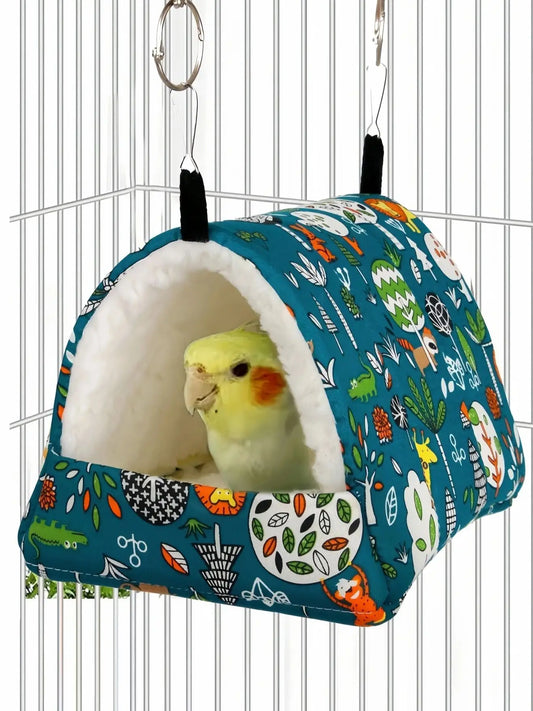 Premium Plush Birdcage Nest for Small Pets - Warm Winter Hanging Tent for Parrots in S/M/L/XL Sizes