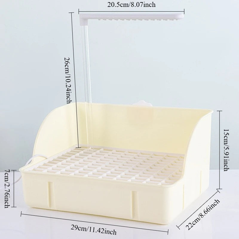 Electric Bathing Basin with Automatic Water Circulation for Budgerigars, Cockatiels, and Sun Conures