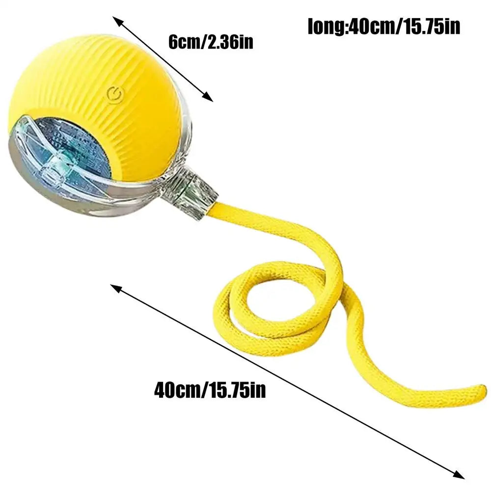 Automatic Rolling Ball Interactive Cat Toy with Rechargeable Tail and Intelligent Mouse Features