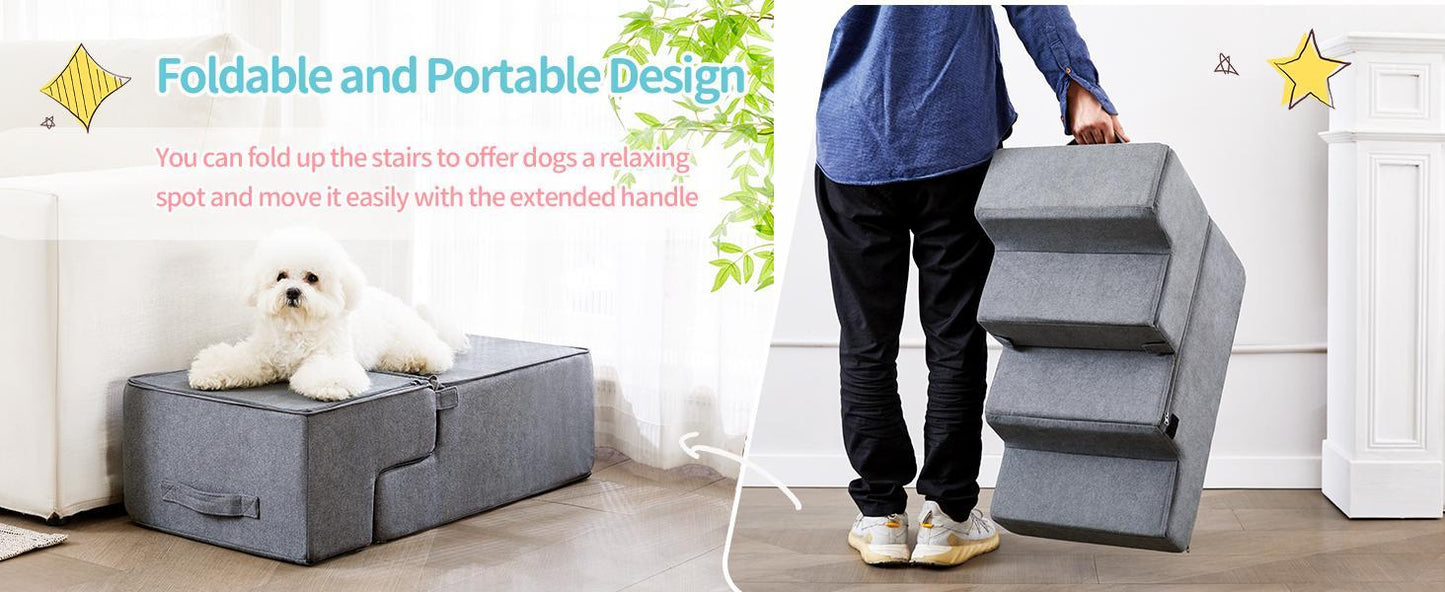 Four-step Dog Bed Indoor Non-slip  Ramp