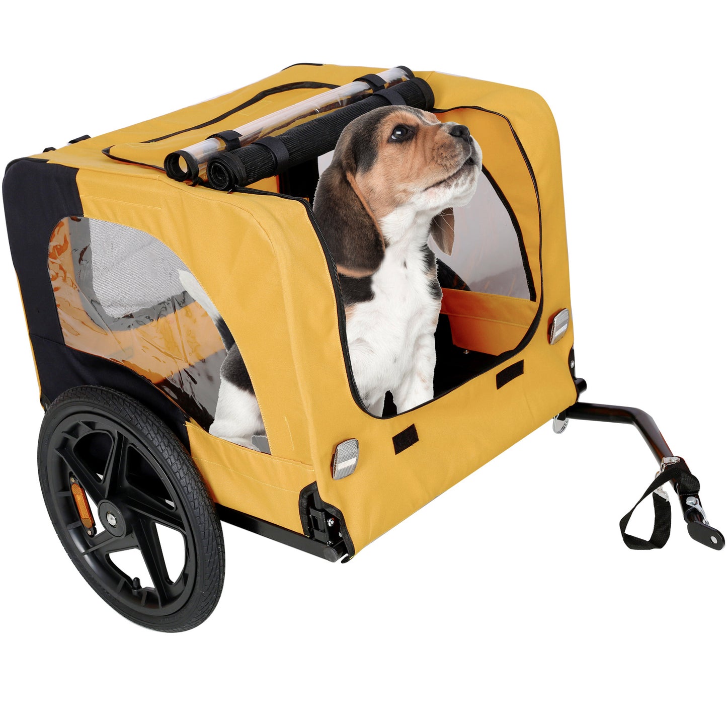 Outdoor Heavy Duty Foldable Practical Pet Stroller  With Bicycle Tow
