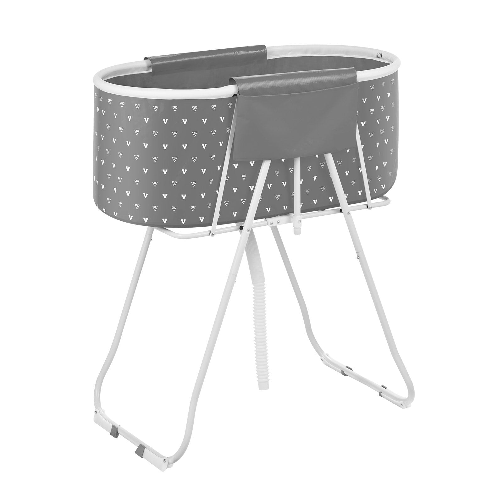 Elevated Foldable Pet Bathing Station in Grey for Small to Medium Dogs and Cats