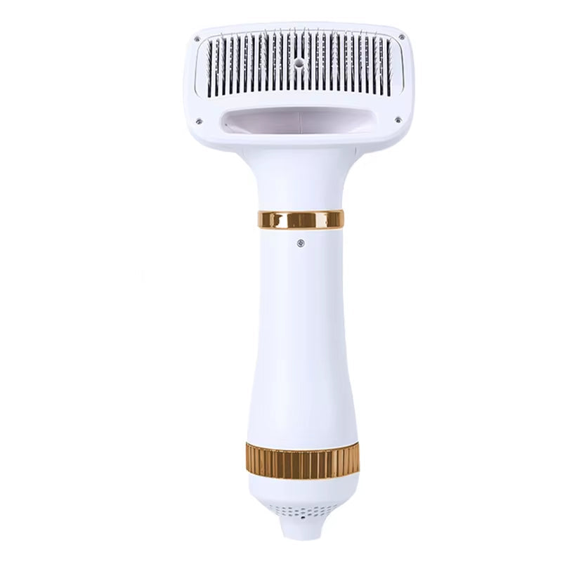 Professional 2-in-1 Pet Hair Dryer and Grooming Brush for Cats and Dogs - Portable Furry Drying Comb