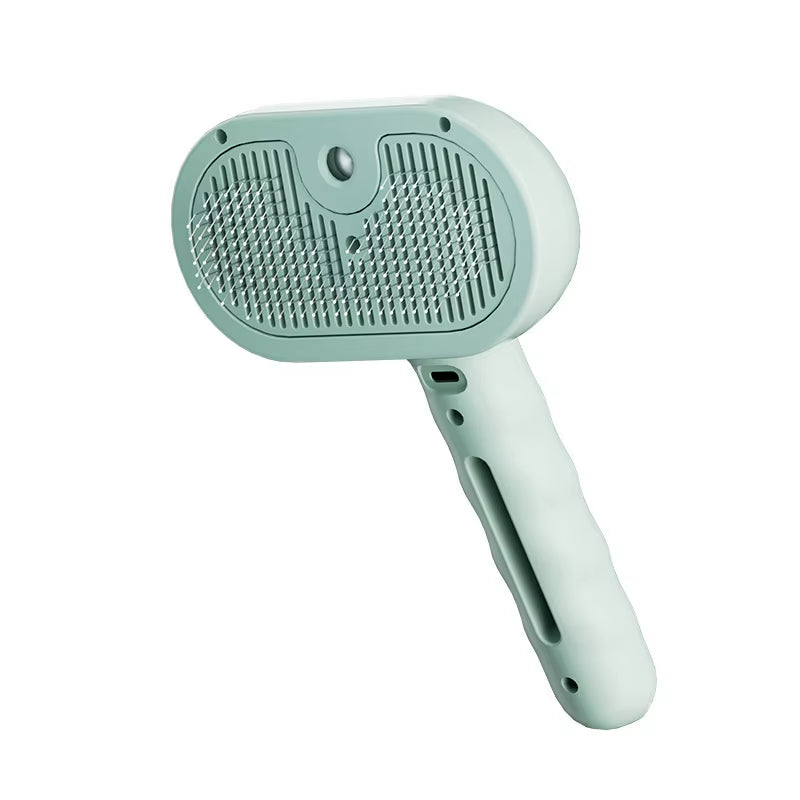 Pet Steam Massage Brush with Safe Round Head and Soft Teeth for Effective Hair Removal in Dogs and Cats