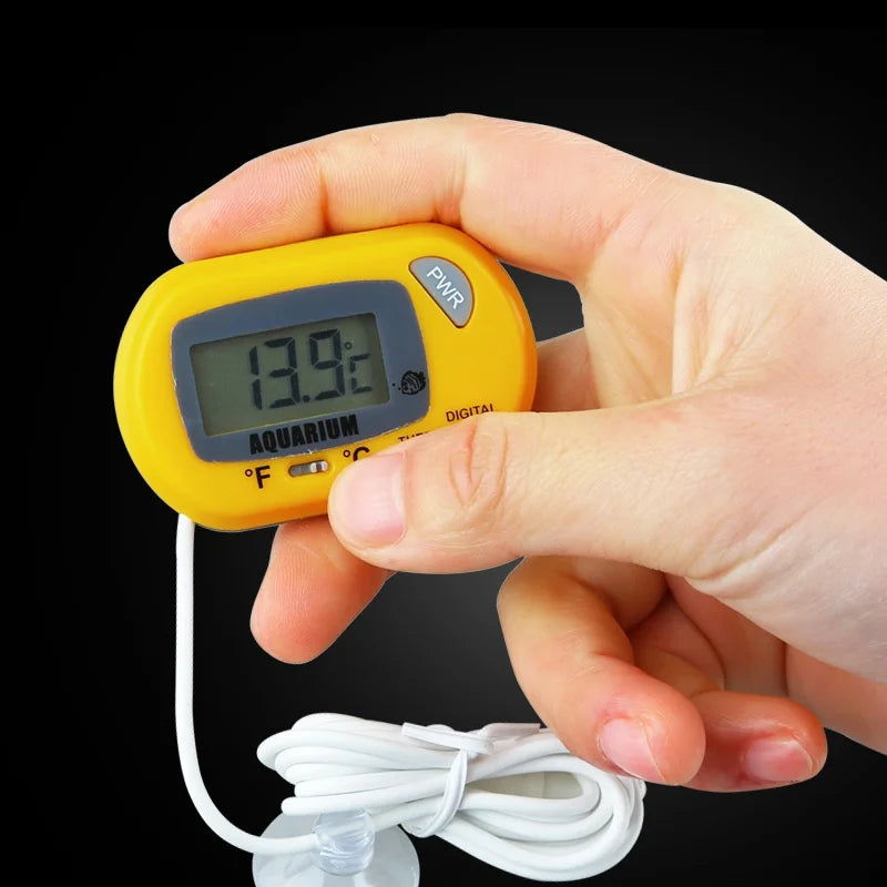 Digital Aquarium Thermometer with Suction Cup Probe for Precise Celsius Water Temperature Measurement