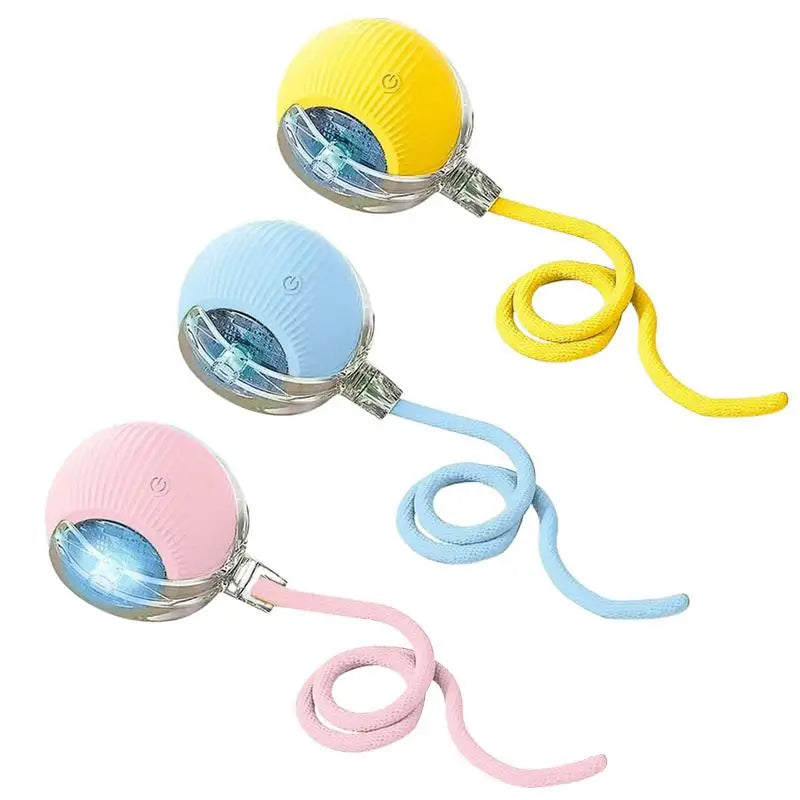 Automatic Rolling Ball Interactive Cat Toy with Rechargeable Tail and Intelligent Mouse Features