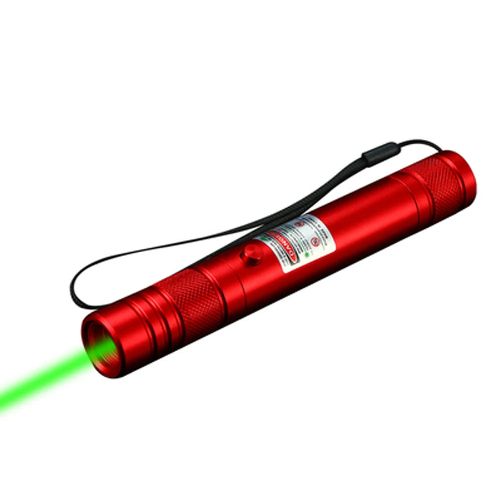2-in-1 Portable Cat Laser Pointer and LED Training Torch - Green Flashlight Toy