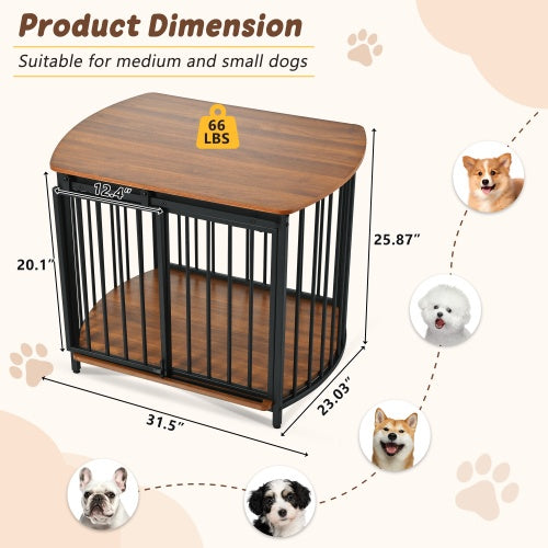 31.5 Furniture Style Dog Crate For Small And Medium Dogs