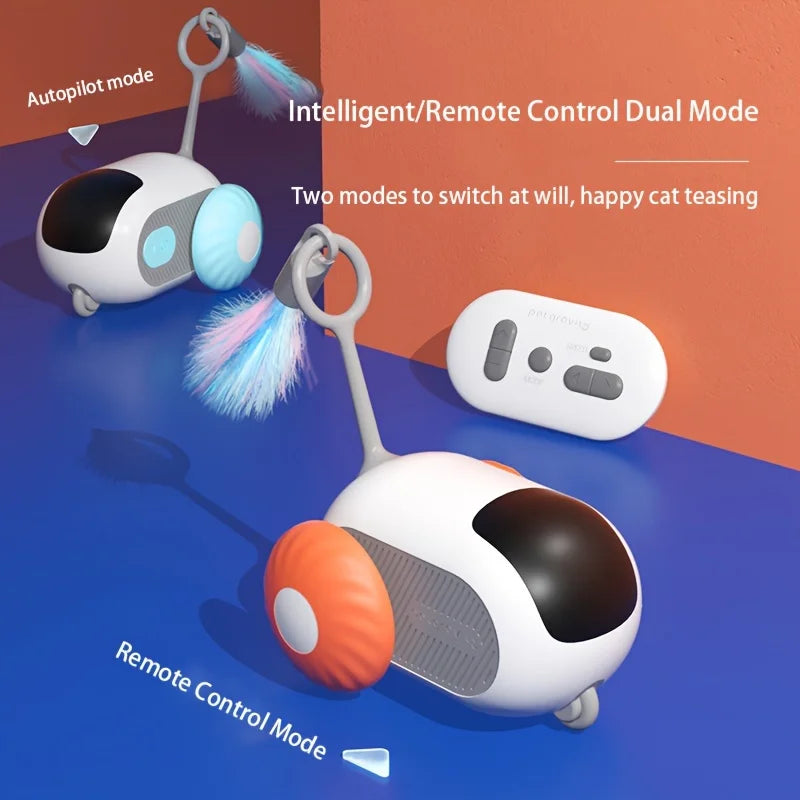 Smart Gravity Cat Toy Vehicle - Autonomous Drive with Advanced Obstacle Avoidance and Infrared Sensor for Indoor Play