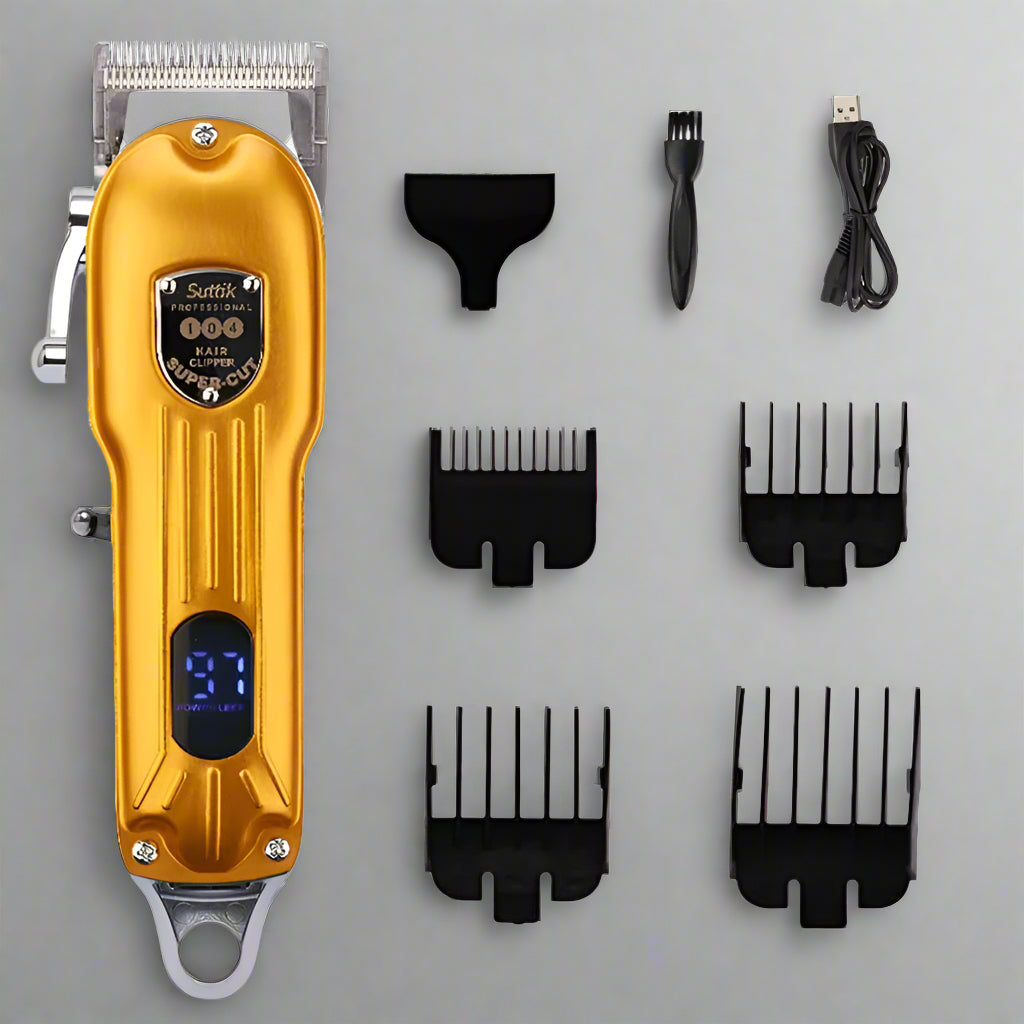 Premium Rechargeable Pet Hair Clipper - All-Metal Grooming Trimmer with Quiet Operation